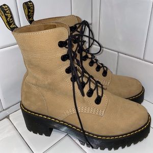 Dr. Martens Tan Lace Up Boots Size 8